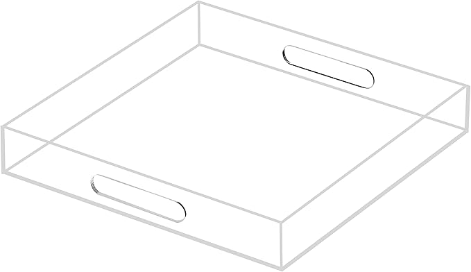 Clear Sturdy Acrylic Serving Tray by DesignwithPracticality