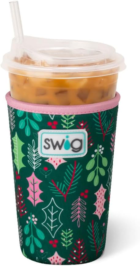 Swig Life Medium Iced Cup Coolie, Standard 22oz Iced Coffee Cup Insulator Sleeve by SwigLife
