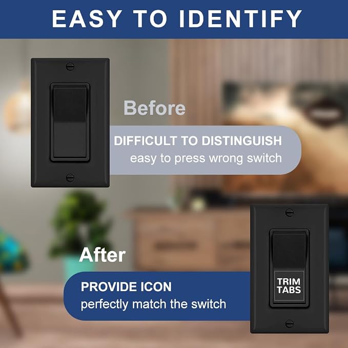 400 Pcs Switch Label Stickers, Marine Boat Rocker Toggle Switches Panel Sticker - Image 7