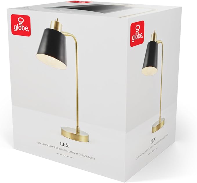 Globe Electric 61000055 18" Desk Lamp, Matte Brass Finish, Adjustable Pivot - Image 9