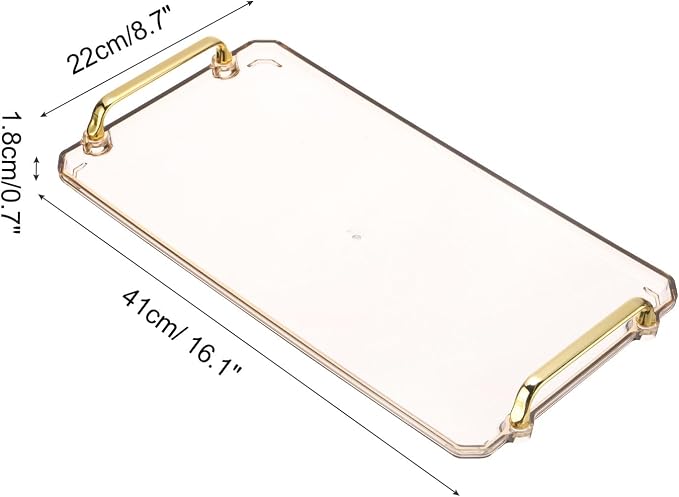 PATIKIL 16.1 x 8.7 Inches Plastic Serving Tray - Image 2