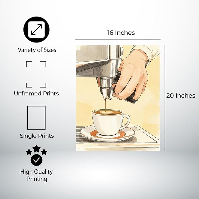 Lawrence Williams Designs Espresso Barista Coffee Poster - Image 2