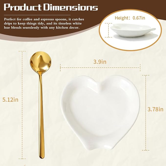 Coffee Spoon Rest White Ceramiccoffee Spoon Holder Cute Coffee Bar And Corner - Image 3