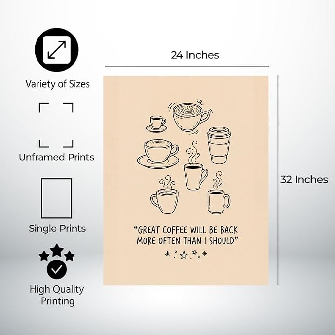 Lawrence Williams Designs Great Coffee Will Be Back Poster - Image 2