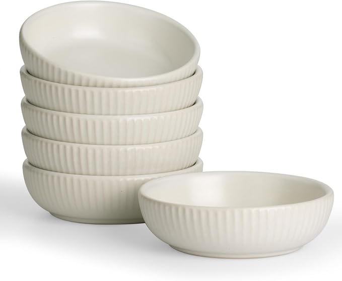 famiware Starlight Soy Sauce Dish Ceramic Dipping Bowls Set of 6, 3 oz by Famiware
