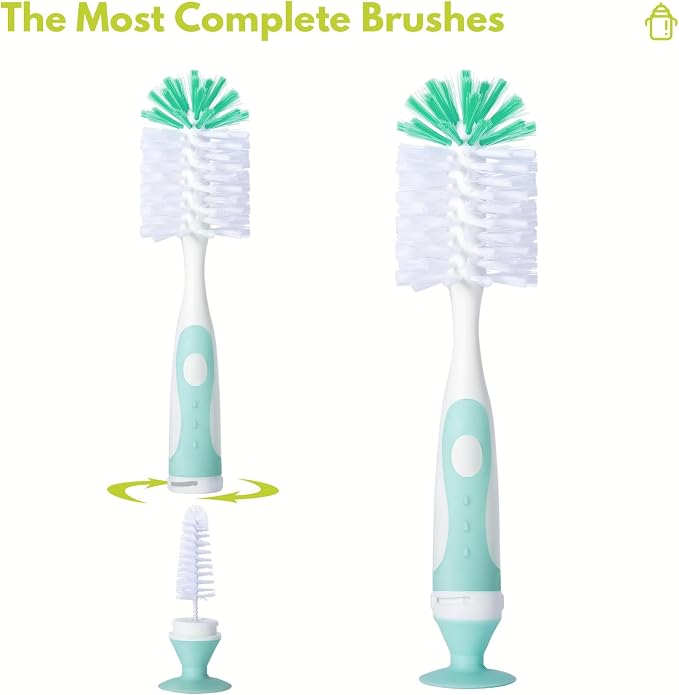 CAREBABYMORE 2 Pack Baby Bottle Brush - Image 5