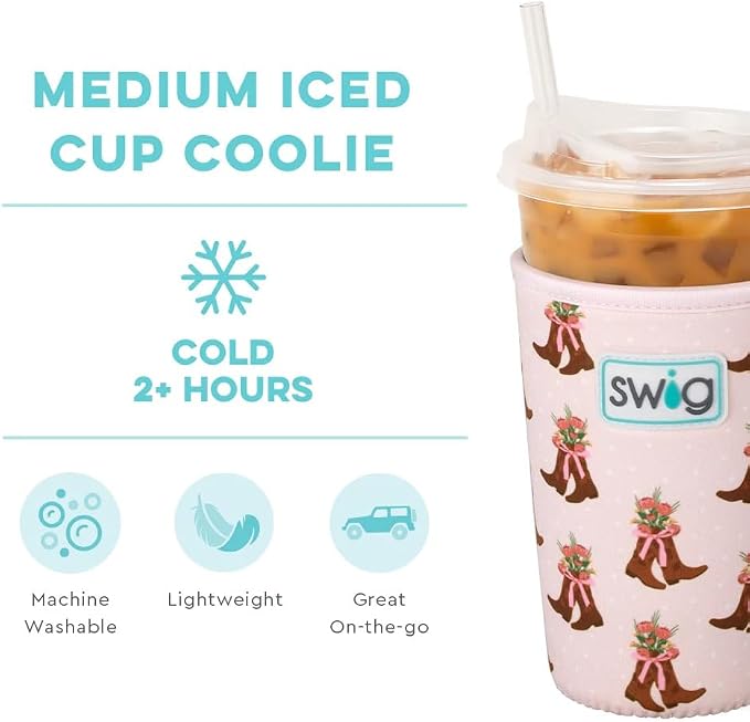Swig Life Medium Iced Cup Coolie, Standard 22oz Iced Coffee Cup Insulator Sleeve - Image 4