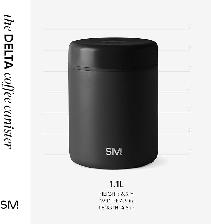 Simple Modern Delta Coffee Canister | Airtight Vacuum Seal - Image 5