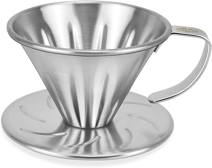 MERMOO YILAN Pour Over Coffee Dripper Durable Metal Filter Holder Large Hole by MERMOOYILAN