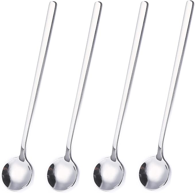 4 Pack Stainless Steel Coffee Spoon, 6.7 Inch Stirring Spoons, Cocktail by JtmyAota
