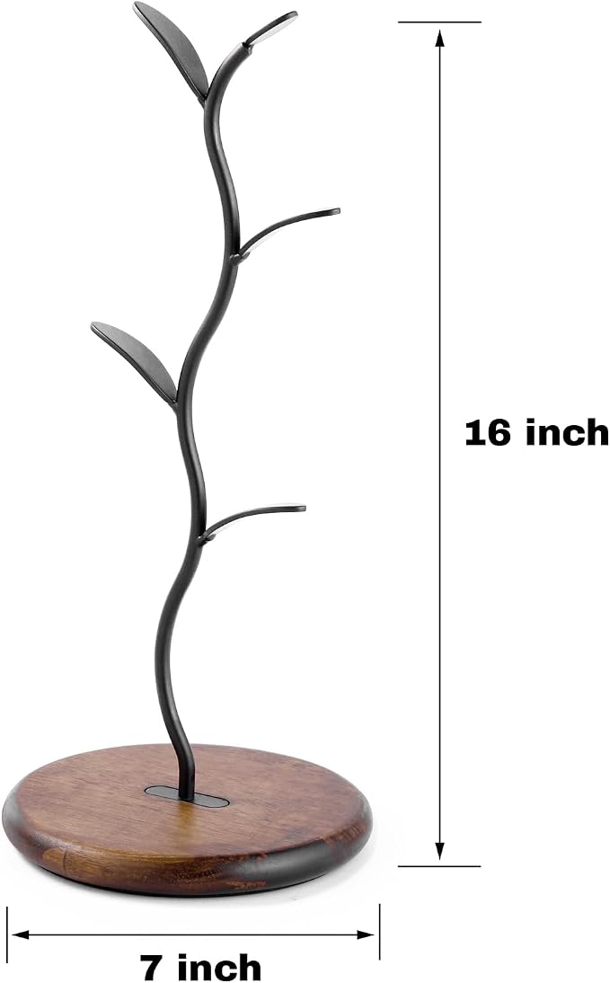 Coffee Mug Tree, Mug Holder for Countertop, Cups Storage Rack, Mugs Stand for - Image 4
