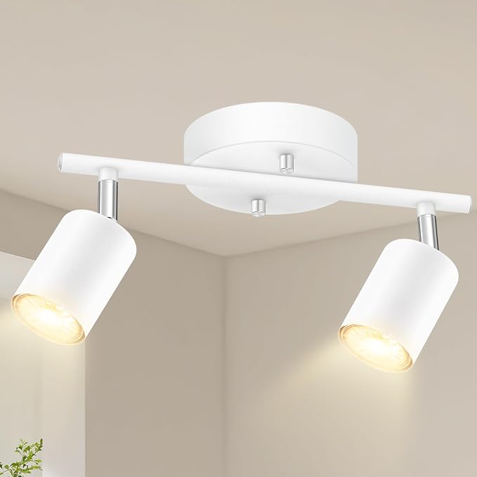 BoostArea LED 2 Light Track Lighting Kit, Flexibly Rotatable Light Head by BoostArea