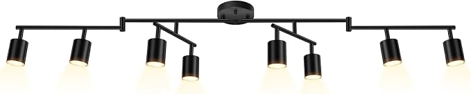 BoostArea LED 8 Light Track Lighting Kit, Flexibly Rotatable Light Head by BoostArea