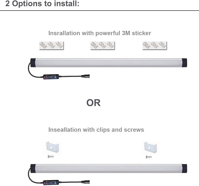 Dimmable Under Cabinet Lighting, RGB LED Light Bar, RF Remote Control Lamp - Image 6