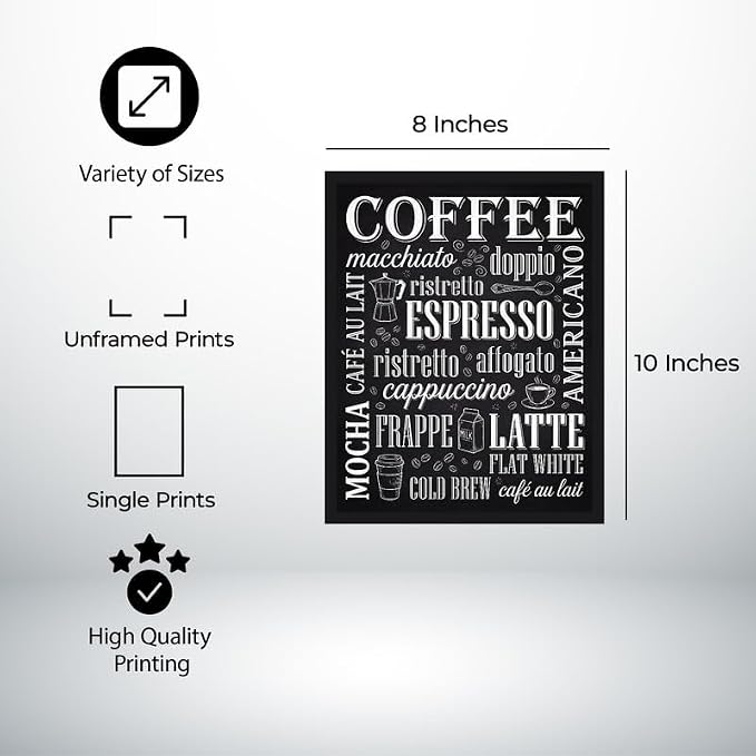 Lawrence Williams Designs Coffee Menu Typography Poster - Image 2