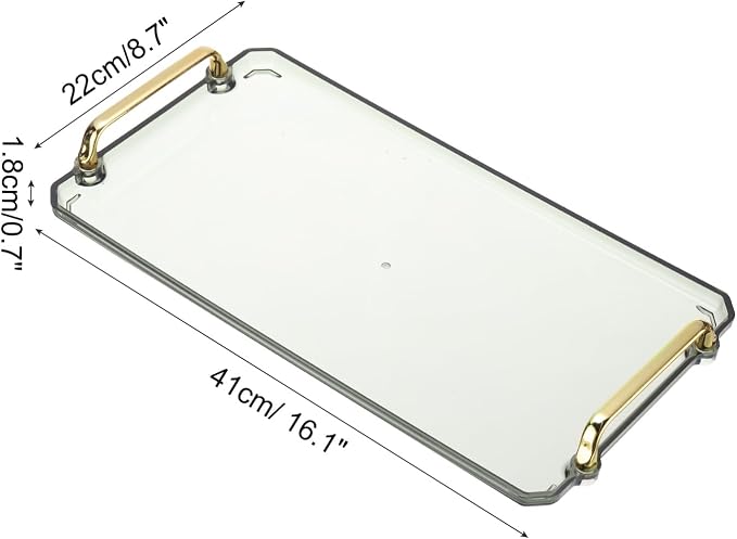 PATIKIL 16.1 x 8.7 Inches Plastic Serving Tray - Image 2