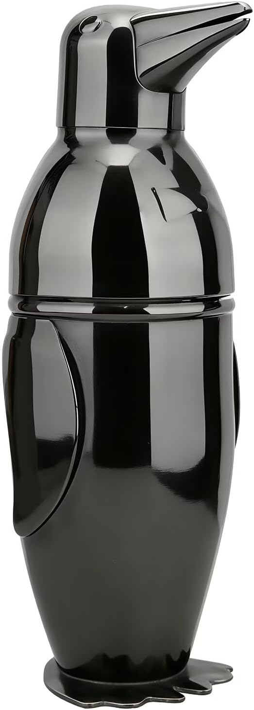 17oz Cocktail Shaker Black Penguin, Bartender Shakers by MeowvCraft