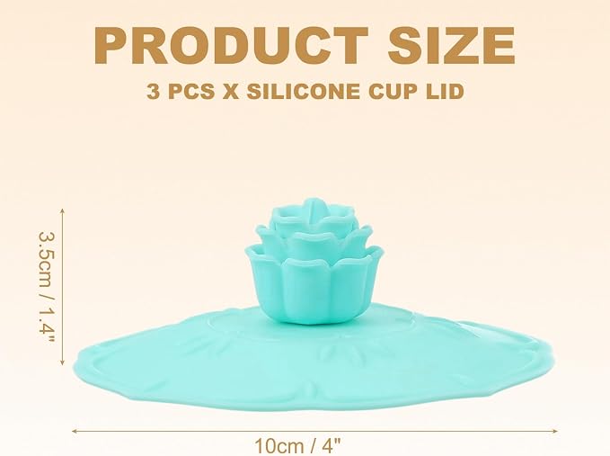 uxcell 3pcs Silicone Cup Lid, Universal Mug Covers - Image 2