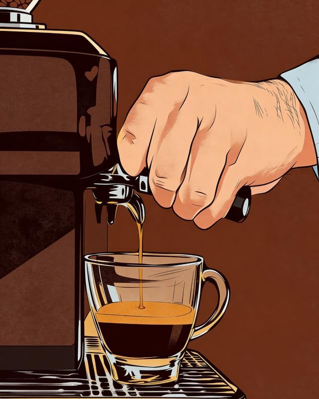 Lawrence Williams Designs Espresso Coffee Machine Poster by LawrenceWilliamsDesigns