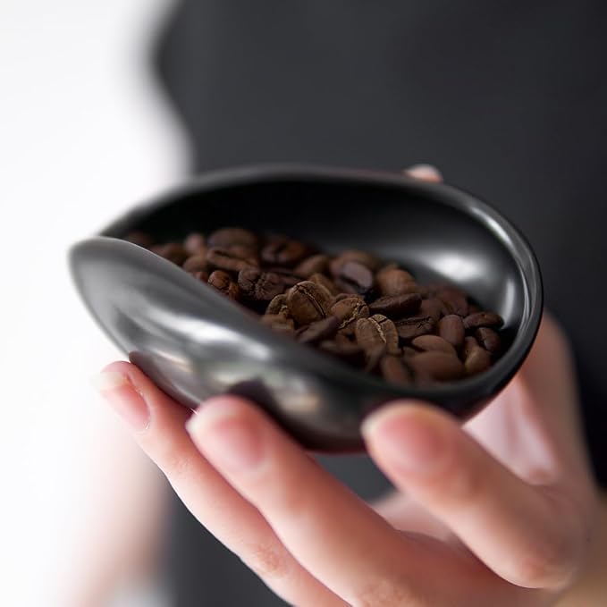 Coffee Beans Dosing Cup, Weigh Coffee Bean Container, Bright Black Ceramic - Image 6