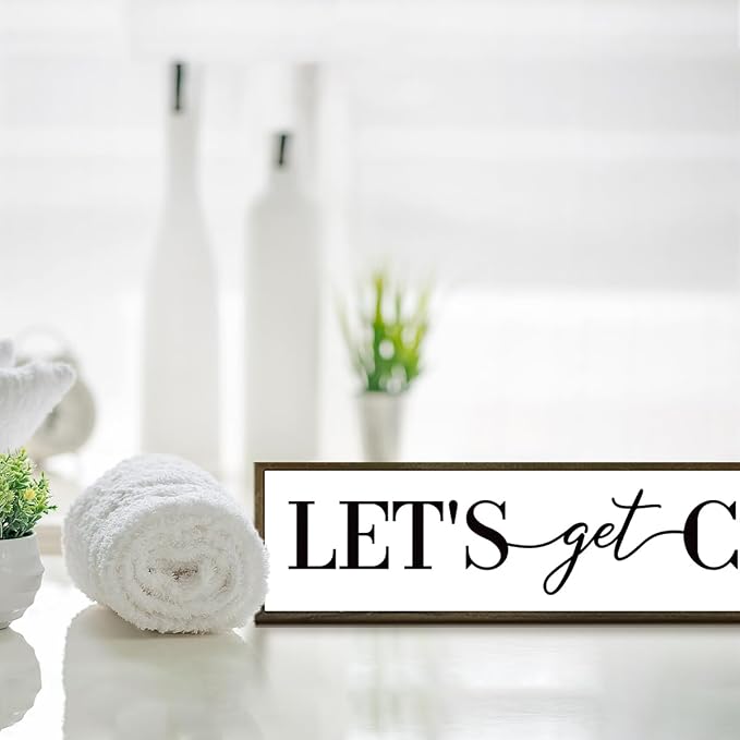 Let's Get Cozy Sign, Framed Wood Sign - Image 4