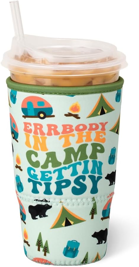 Swig Life Large Iced Cup Coolie, 30-32oz Iced Coffee Cup Insulator Sleeve by SwigLife