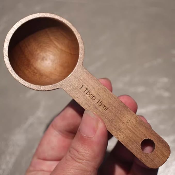 Coffee Scoop, CISHNOU Wooden Tablespoon Scoop Wooden Coffee Ground Spoon - Image 8