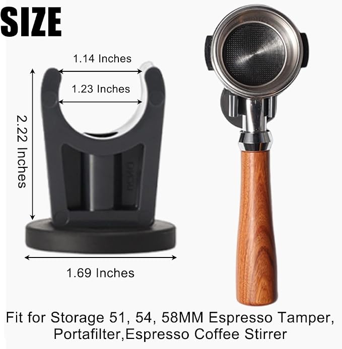 OULIGET Wall Mounted Magnetic Hand Tamper Holder, Portafilter Organizer Fit - Image 5