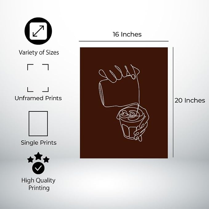 Lawrence Williams Designs Coffee Line Art Poster - Image 2