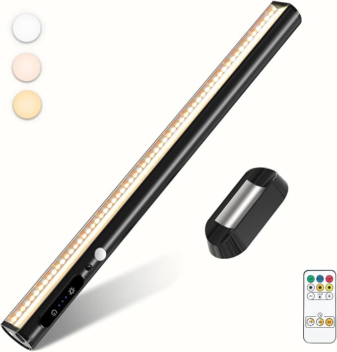 Battery Powered Operated Wall Strip Lights, Motion Sensor LED Light Bar Indoor by MagneticBatteryPoweredLight