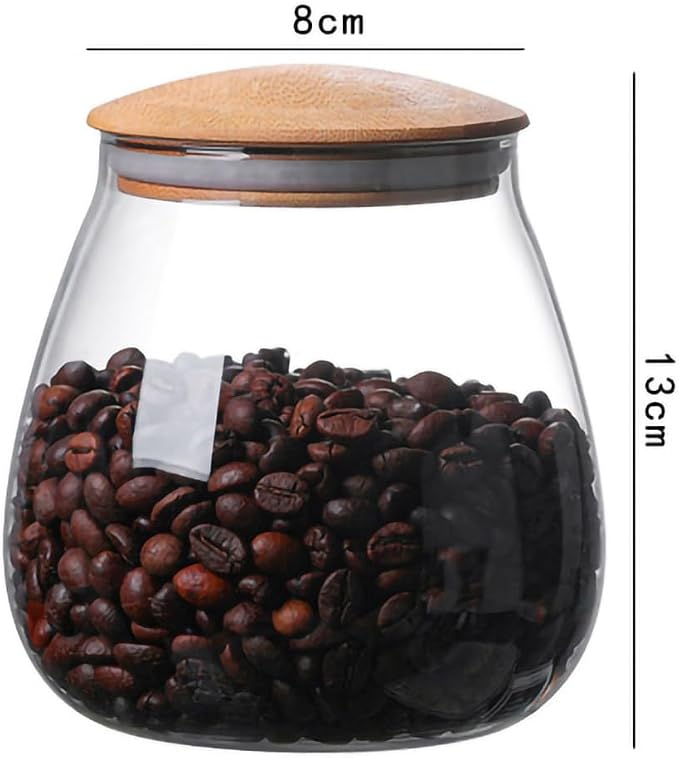 WAIT FLY Mushroom Shape Borosilicate Glass Coffee Bean Storage Container - Image 2