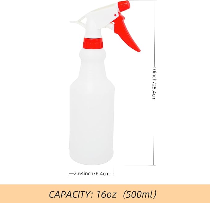 12 Pack 16oz Spray Bottles, Reusable Fine Mist Water Sprayer - Image 3