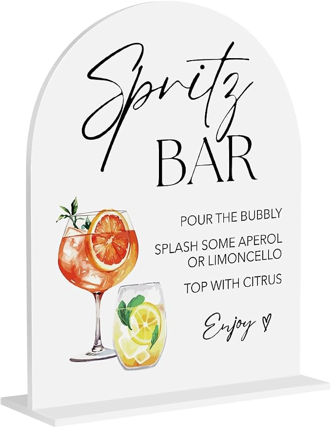 Spritz Bar Sign Aperol Spritz Decor Cocktail Drink Bar Sign by Unknown