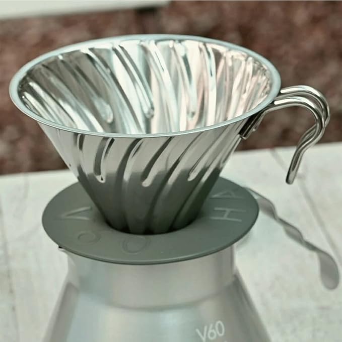 Hario Outdoor V60 Metal Dripper, 02 Silver - Image 8