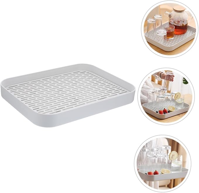 IMIKEYA Double Layer Drain Storage Tray Dish Tray Drip Small Dish Rack Drainer - Image 7