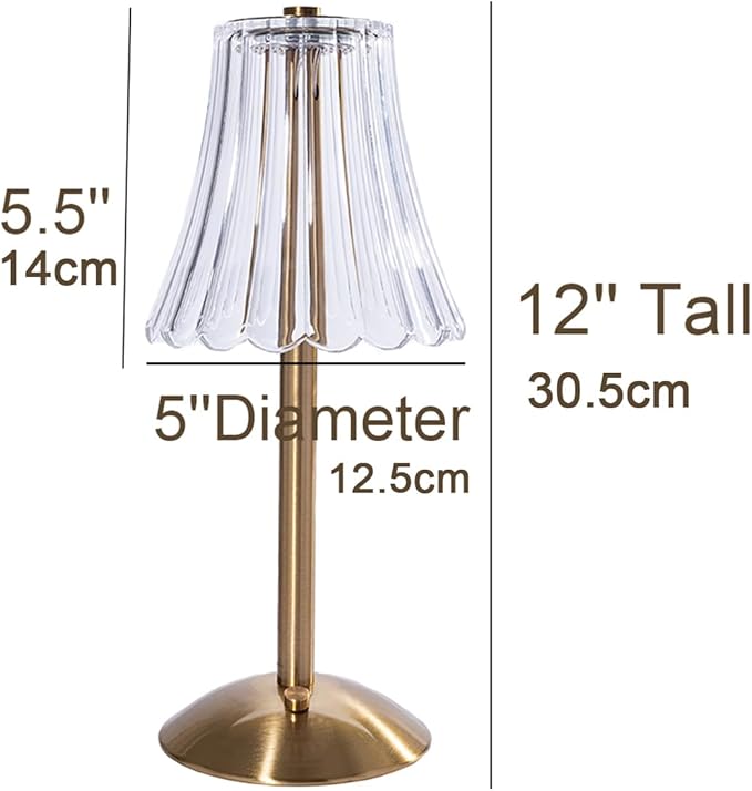 HEQET Cordless Table Lamps for Home, Dining Room, USB Charge 12'' Tall LED - Image 4