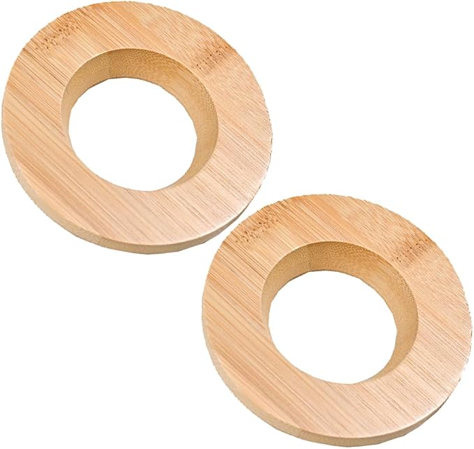 2 Pieces Funnel Cup Holder Bamboo Coffee Dripper Stand Holder Coffee Filter by lasenersm
