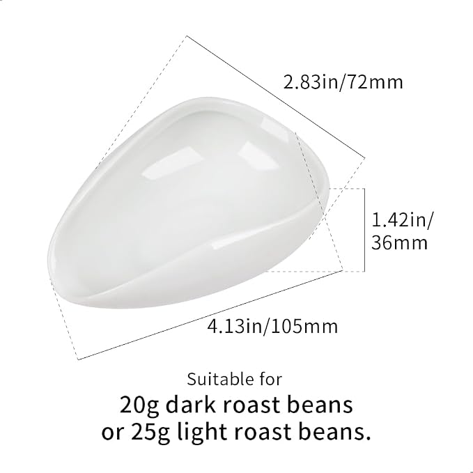 watchget Ceramic Coffee Dosing Cup & Tea Storage Tray, Single Dose Measuring - Image 2
