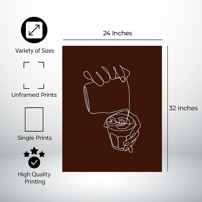 Lawrence Williams Designs Coffee Line Art Poster - Image 2