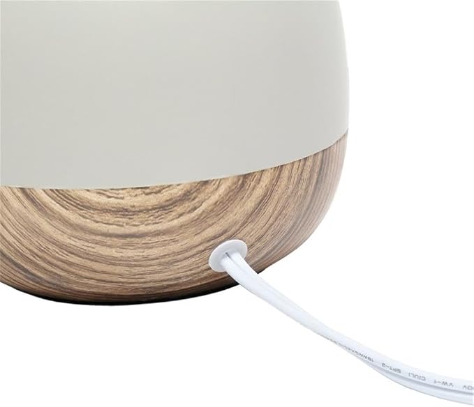 Simple Designs LT2078-LWG Petite Mid Century Table Lamp, Light Wood and Light - Image 8