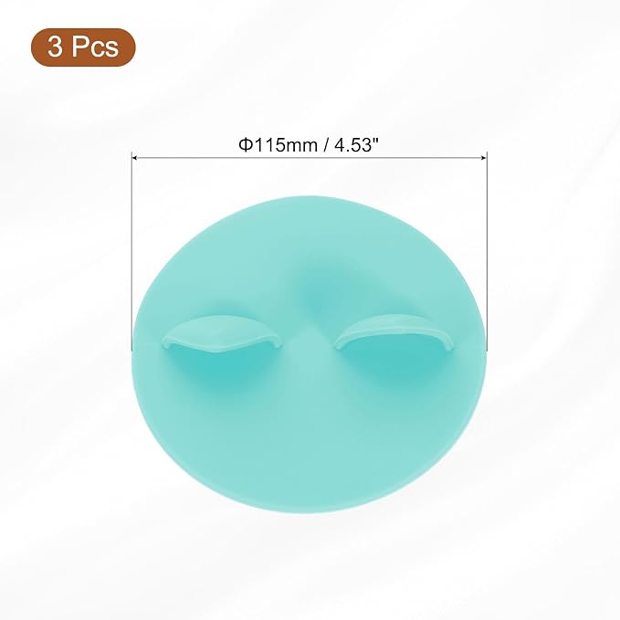 uxcell 3Pcs Silicone Cup Lids, 4.5 Inch Mug Cover Seal Cat Ear Silicone Cup - Image 2