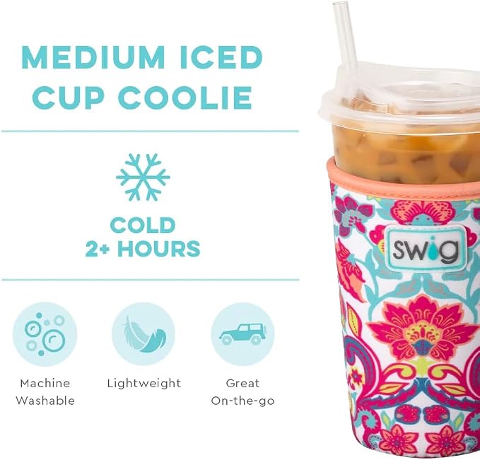 Swig Life Medium Iced Cup Coolie, Standard 22oz Iced Coffee Cup Insulator Sleeve - Image 3