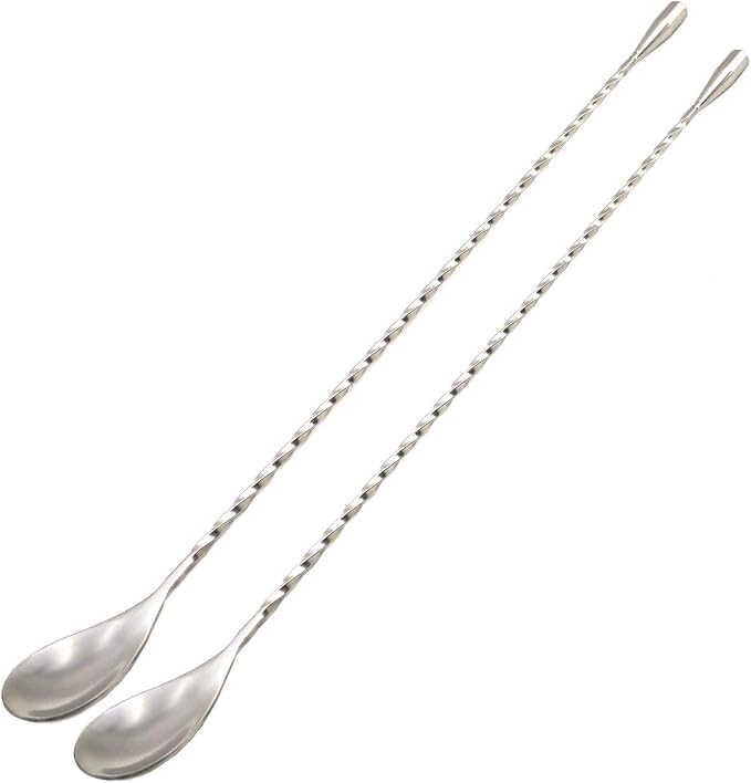 15.7“ Extra Long Cocktail Mixing Spoon Set Food-Grade 18/8 Stainless Steel by GFDesign
