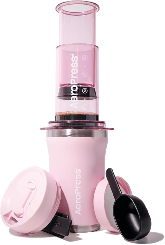 AeroPress Go Plus, Small Portable Coffee Maker Kit, Camping & Office, by AeroPress