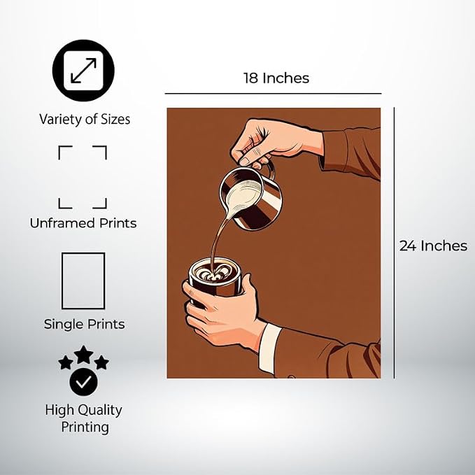 Lawrence Williams Designs Latte Art Pour Poster - Image 2
