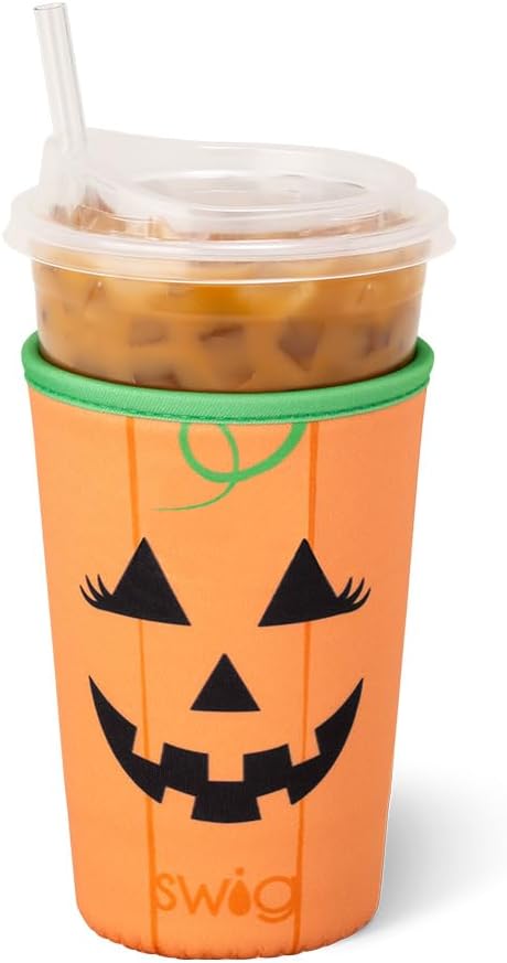 Swig Life Medium Iced Cup Coolie, Halloween 22oz Iced Coffee Cup Insulator by SwigLife