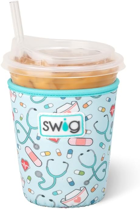 Swig Life Small Iced Cup Coolie, 16-20oz Iced Coffee Cup Insulator Sleeve by SwigLife