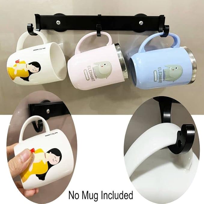 AUXPhome Magnetic Mug Rack Coffee Cup Holder Display Hanging Cups Drying Hook - Image 4