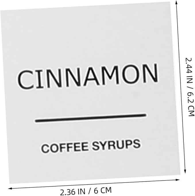 PRETYZOOM Kitchen Friendly Coffee Syrup Labels 36 Pack Decorative Stickers - Image 2