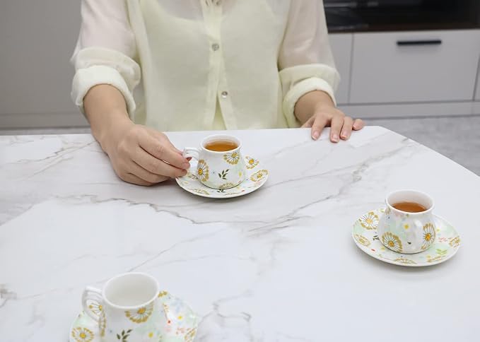 GuangYang 12 pieces Expresso Cups and Saucers - Image 2